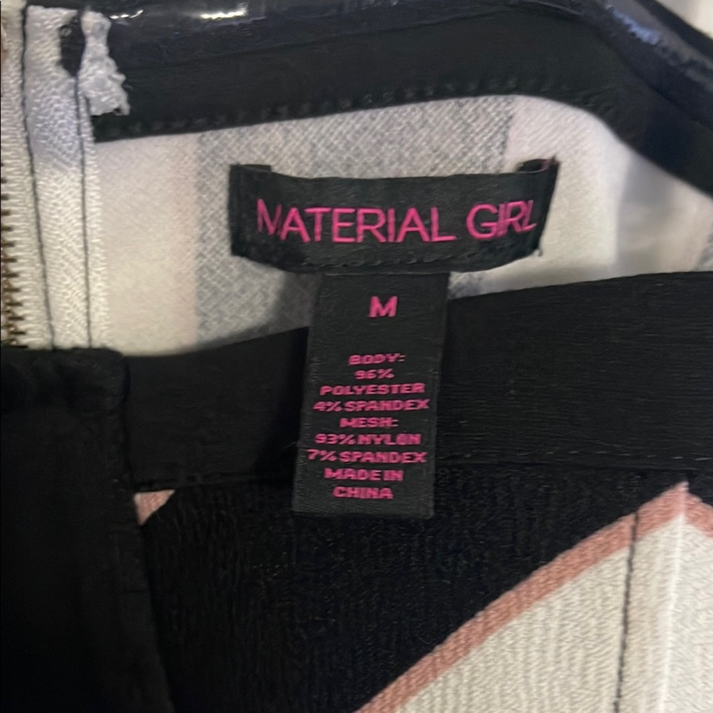 Material Girl Black and White Dress